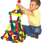 Child building with blocks