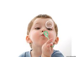 Boy Blowing Bubble